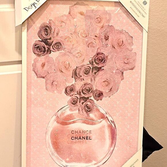 Design District Sweet Escape Chanel Flowers Hand Embellished Framed Wall Decor - Picture 7 of 9